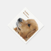 Snow Dog Golden Retriever Serviette (Ecke)