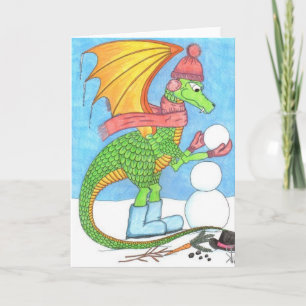 Snow Dragon All-Occasion Card Feiertagskarte