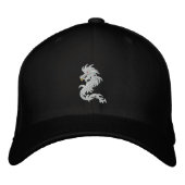 Snow Dragon Bestickte Baseballkappe (Vorderseite)