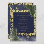 Snow Elegante Einladung zur Hochzeit (Vorne/Hinten)