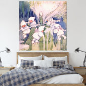 Snow Faeries Making Snow Leinwanddruck (Insitu (Schlafzimmer))