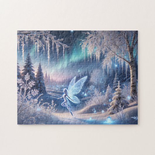 Snow Fairy Icy Winter Wonderland Puzzle (Horizontal)