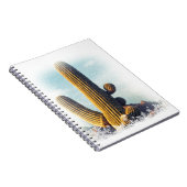 Snow Falling auf Saguaro Notizblock (Rechte Seite)
