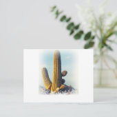 Snow Falling auf Saguaro Postkarte (Stehend Vorderseite)