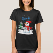 Snow-fi Signal Lost Funny Christmas Snowman Wifi T-Shirt (Vorderseite)