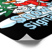 Snow-fi Signal Lost Funny Snowman Christmas Art  Poster (Ecke)