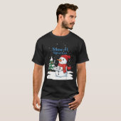 Snow-Fi Signal Lost Funny Snowman Christmas Art T-Shirt (Vorne ganz)
