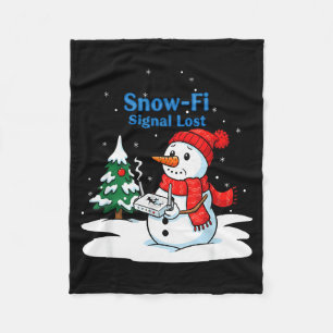 Snow-fi Signal verloren lustiger Weihnachts-Schnee Fleecedecke