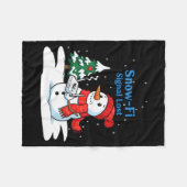 Snow-fi Signal verloren lustiger Weihnachtsmann Sc Fleecedecke (Vorderseite (Horizontal))