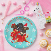 Snow Flake Dackel Holiday Party Teller (Party)