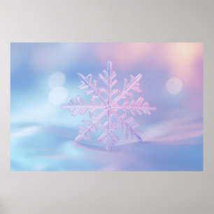 Snow Flake Nature Serene Ruhe Poster