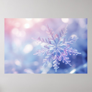 Snow Flake Nature Serene Ruhe Poster