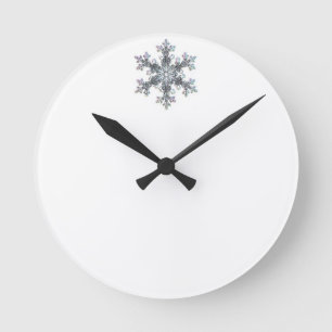 Snow flake runde wanduhr