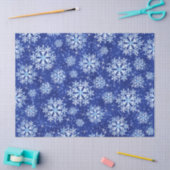Snow Flakes Blue Seidenpapier (Basteln)