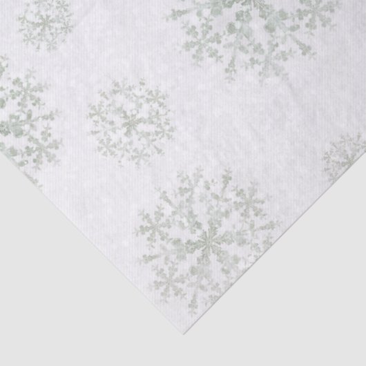 Snow Flakes White Seidenpapier (Detail)
