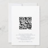 Snow Forest Foto Elegante Script Winterhochzeit Einladung (Rückseite)