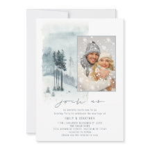 Snow Forest Foto in Us QR Abend Party Hochzeit