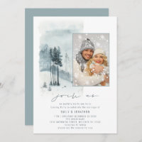 Snow Forest Foto in Us QR Abend Party Hochzeit