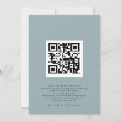 Snow Forest Foto schließen sich uns QR Code Blue W Einladung (Rückseite)