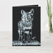 Snow Fox Cub Feiertagskarte (Vorderseite)