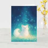 Snow Fox Winter Jewel Karte (Gelbe Blume)