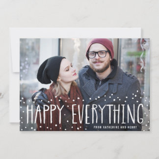 Snow Frame Happy Alles Urlaub Foto Card Feiertagskarte