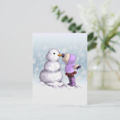 Snow Friend Postkarte (Stehend Vorderseite)