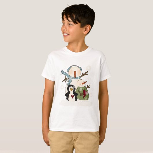Snow Friends T - Shirt und Geschenke (Vorne ganz)