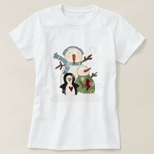 Snow Friends T - Shirt und Geschenke (Design vorne)