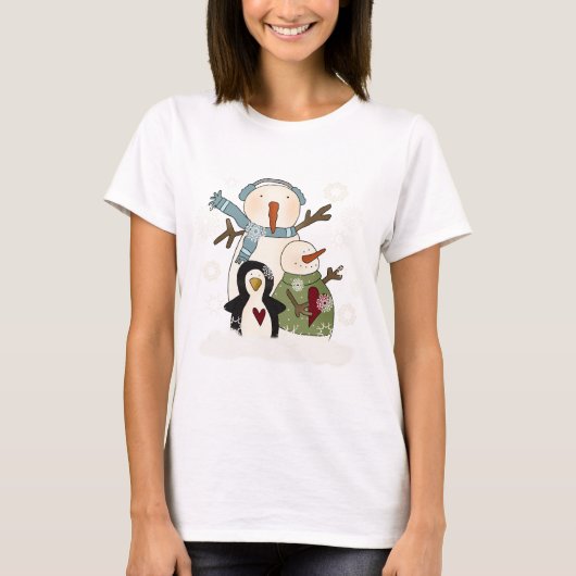 Snow Friends T - Shirt und Geschenke (Vorderseite)