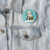 Snow Friends T - Shirt und Geschenke Button (Beispiel)