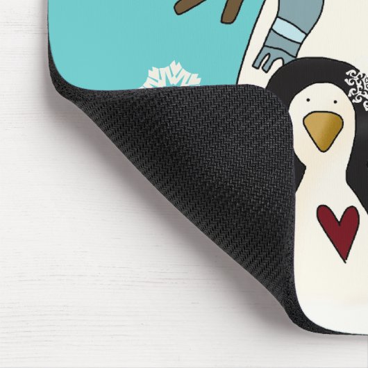 Snow Friends T - Shirt und Geschenke Mousepad (Ecke)
