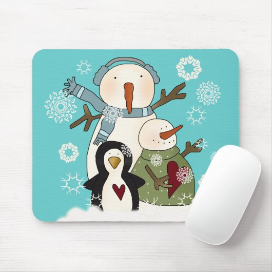 Snow Friends T - Shirt und Geschenke Mousepad (Mit Mouse)