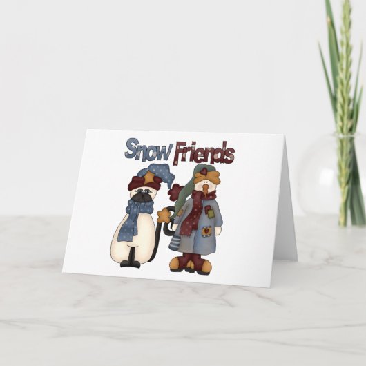Snow Friends Tshirts und Geschenke Feiertagskarte (Vorderseite)