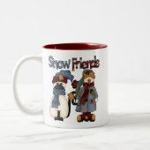 Snow Friends Tshirts und Geschenke Zweifarbige Tasse (Links)