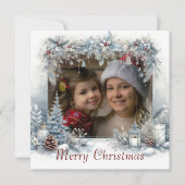 Snow Frohe Weihnachten Wasserfarbe Foto (Vorderseite)