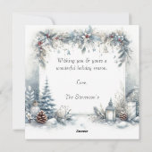 Snow Frohe Weihnachten Wasserfarbe Foto (Rückseite)