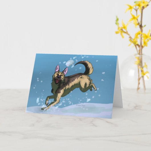 Snow Games Karte (Gelbe Blume)