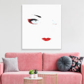 Snow Geisha Black und White Leinwanddruck (Insitu (Wohnzimmer))