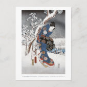 Snow Geisha Postcard Postkarte (Vorderseite)