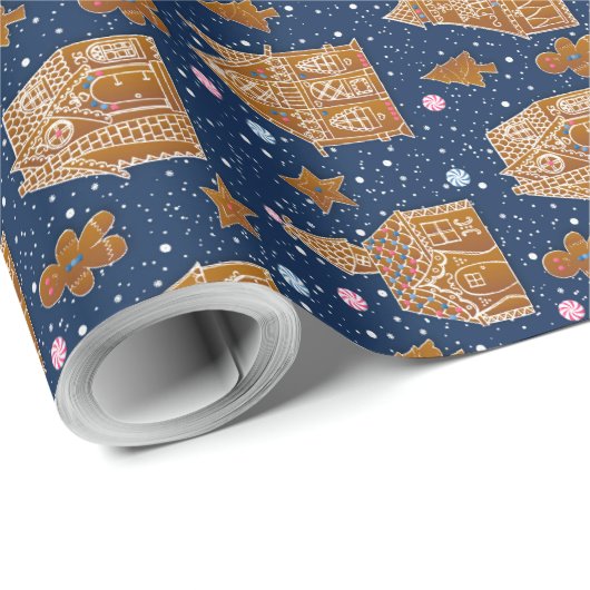 Snow Gingerbrot Geschenkpapier (Rolleneckpunkt)