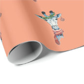 Snow-Giraffe Geschenkpapier (Rolleneckpunkt)