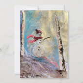Snow Girl Holiday Card Dankeskarte (Vorderseite)