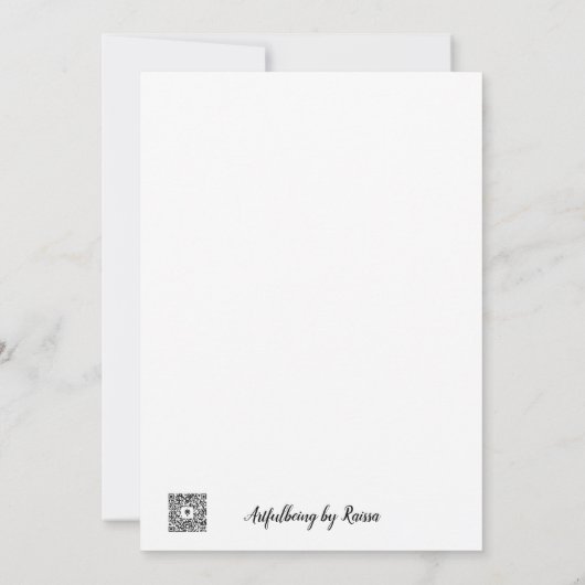 Snow Girl Holiday Card Dankeskarte (Rückseite)