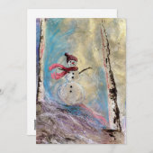 Snow Girl Holiday Card Dankeskarte (Vorne/Hinten)