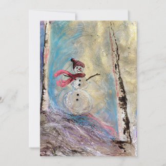 Snow Girl Holiday Card Dankeskarte