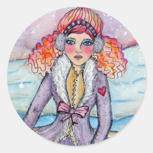Snow Girl Sticker (Vorderseite)