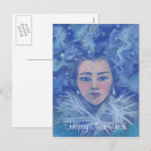 Snow Girl, Winterfantasiekunst, Weihnachten (Vorne/Hinten)