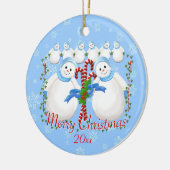 Snow Girls und Candy Canes Christmas Sake Orna Keramikornament (Links)