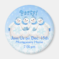 Snow Girls Weihnachtsmagnet Party Einladung